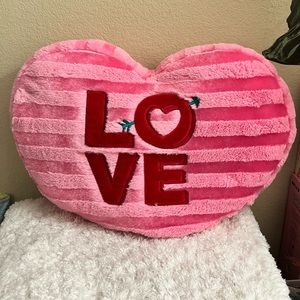 Heart Shaped Valentines Pink Pillow
